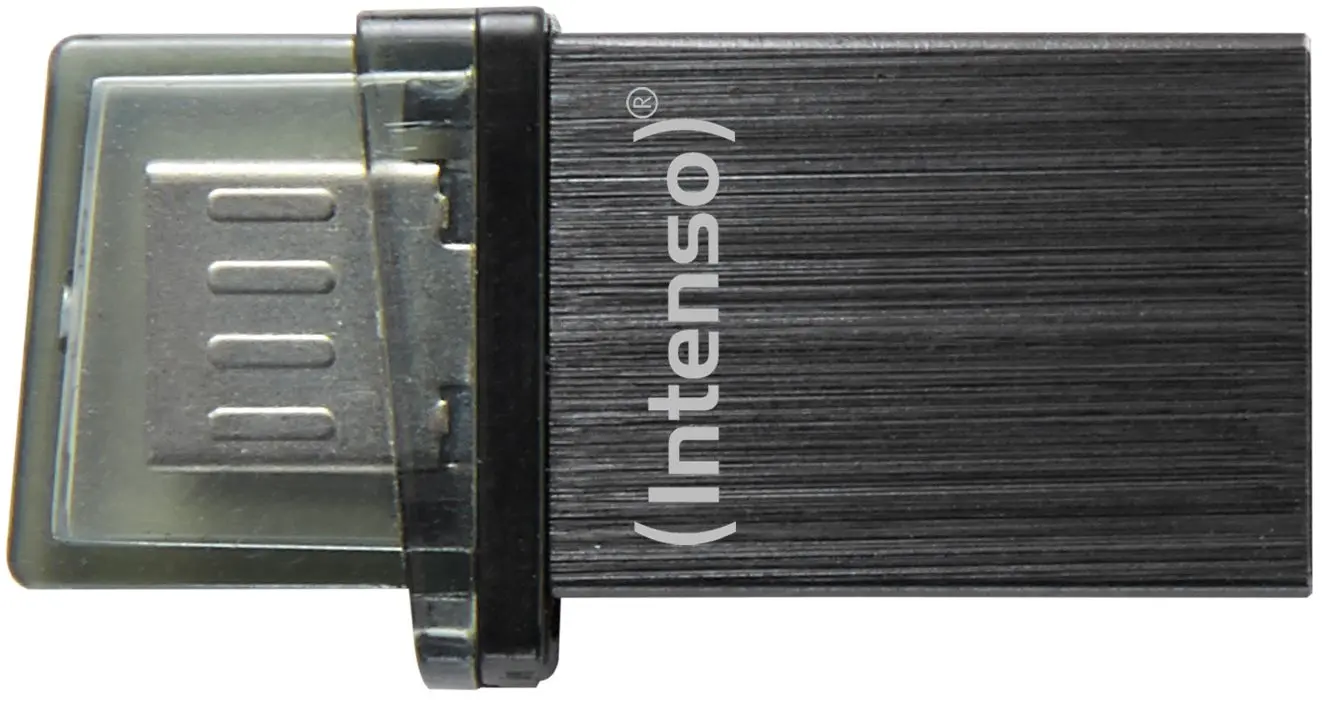 USB flash накопитель + Micro USB Intenso Mini Mobile Line 2.0 8Gb (Anthracite) - 8