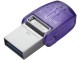 USB flash накопитель Kingston DataTraveler microDuo 3C 128GB (Purple/Silver)