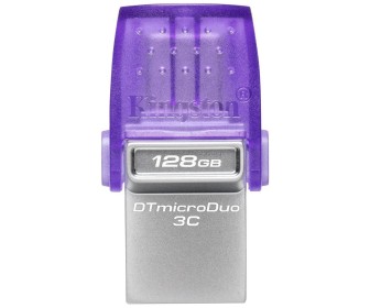 USB flash накопитель Kingston DataTraveler microDuo 3C 128GB (Purple/Silver)