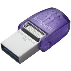 USB flash drive Kingston DataTraveler microDuo 3C 256GB (Purple/Silver) Thumb