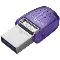 USB flash накопитель Kingston DataTraveler microDuo 3C 64GB (Purple/Silver) Thumb