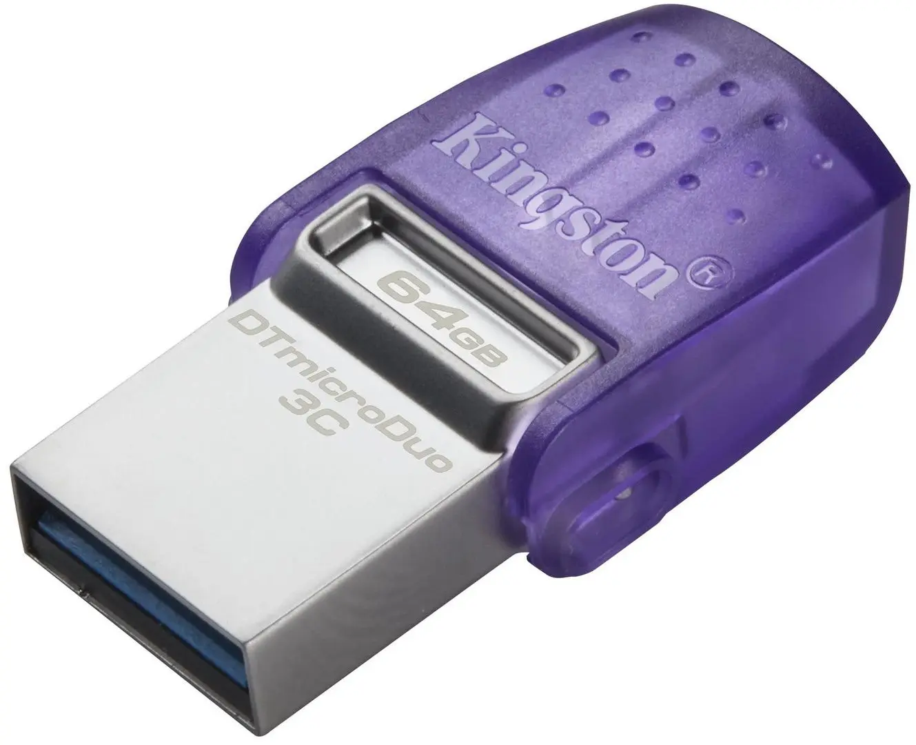 USB flash накопитель Kingston DataTraveler microDuo 3C 64GB (Purple/Silver) - 2