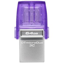USB flash накопитель Kingston DataTraveler microDuo 3C 64GB (Purple/Silver)
