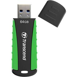 USB flash накопитель Transcend JetFlash 810 64GB (Black/Green) Thumb