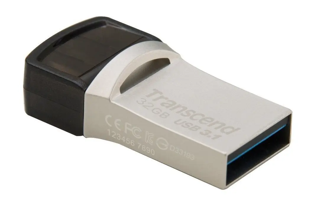 USB flash накопитель Transcend JetFlash 890 3.1 32Gb (Silver)