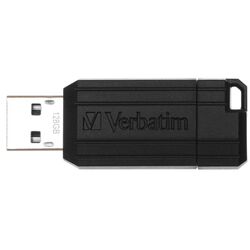 USB flash накопитель Verbatim PinStripe 128GB (Black) Thumb