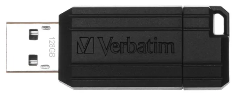 USB flash накопитель Verbatim PinStripe 128GB (Black) - 2