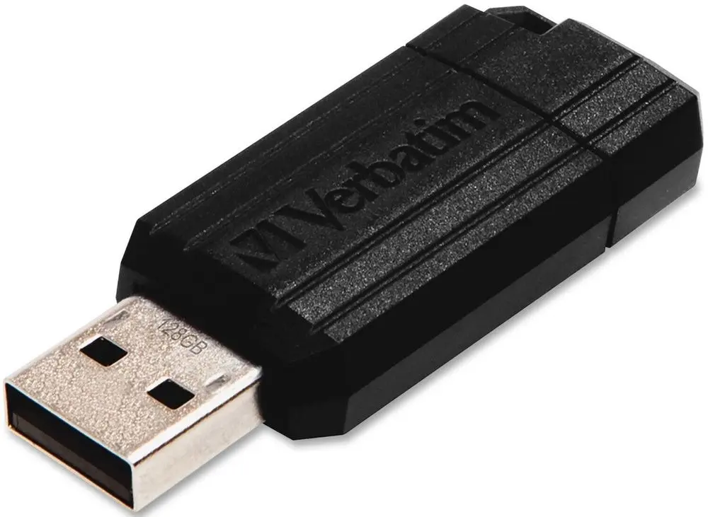 USB flash накопитель Verbatim PinStripe 128GB (Black) - 3