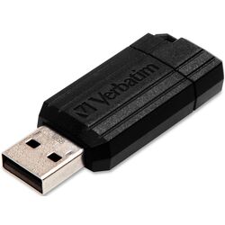 USB flash накопитель Verbatim PinStripe 16GB (Black) Thumb