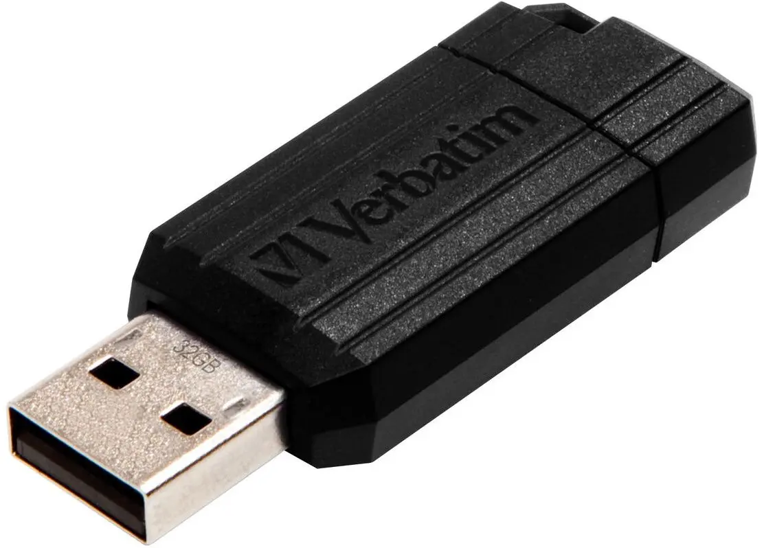 USB flash накопитель Verbatim PinStripe 32GB (Black) - 2