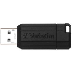 USB flash накопитель Verbatim PinStripe 32GB (Black) Thumb