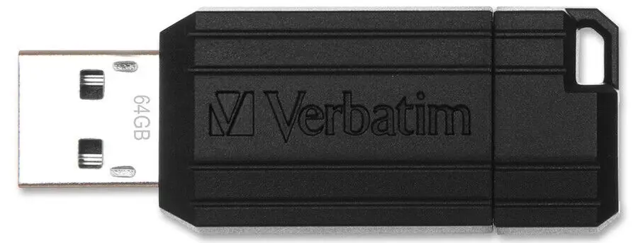 USB flash накопитель Verbatim PinStripe 64GB (Black) - 2