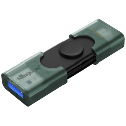 USB flash накопитель Kingston DataTravaler Duo 128GB (Black/Green) Thumb