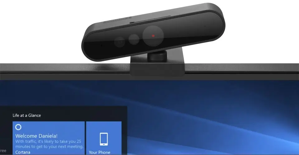 Camera web Lenovo Performance FHD Webcam (Black) - 3