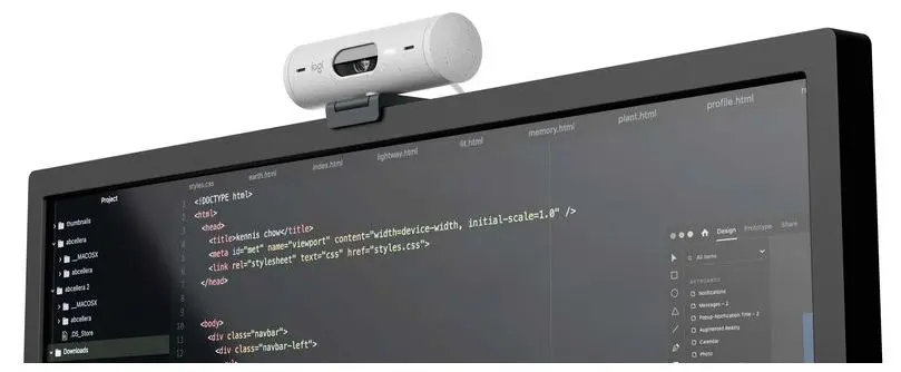 Camera web Logitech Brio 500 (Off-White) - 8