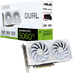 Placa video Asus Dual GeForce RTX 5060 Ti 16GB GDDR7 White OC Edition (DUAL-RTX5060TI-O16G-WHITE) Thumb