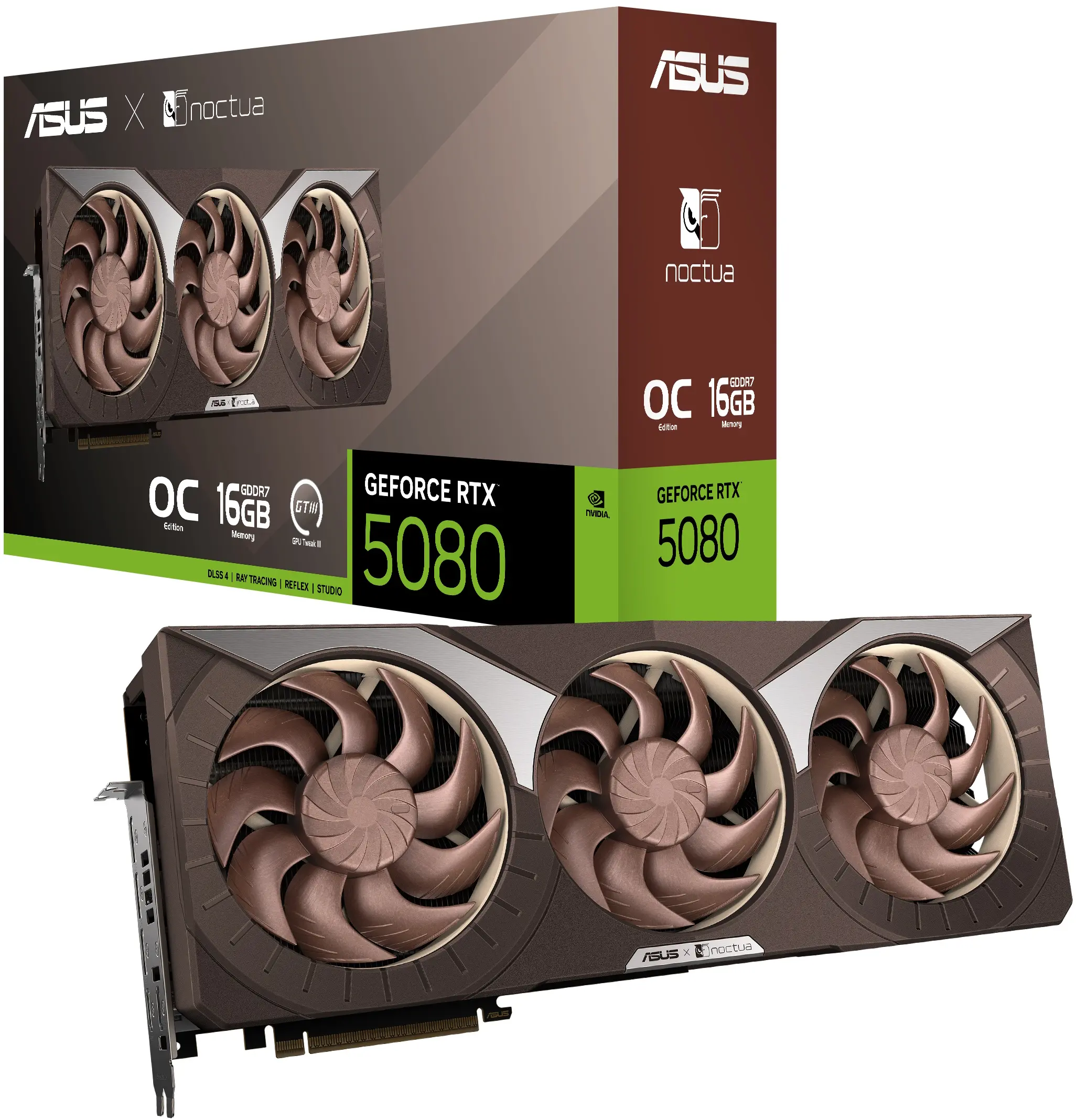 Placa video Asus GeForce RTX 5080 16GB GDDR7 Noctua OC (RTX5080-O16G-NOCTUA) - 11