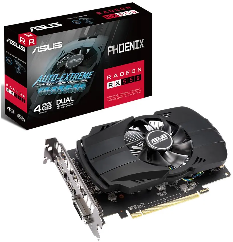 Placa video Asus Phoenix AMD Radeon RX 550 4GB (PH-RX550-4G-EVO)