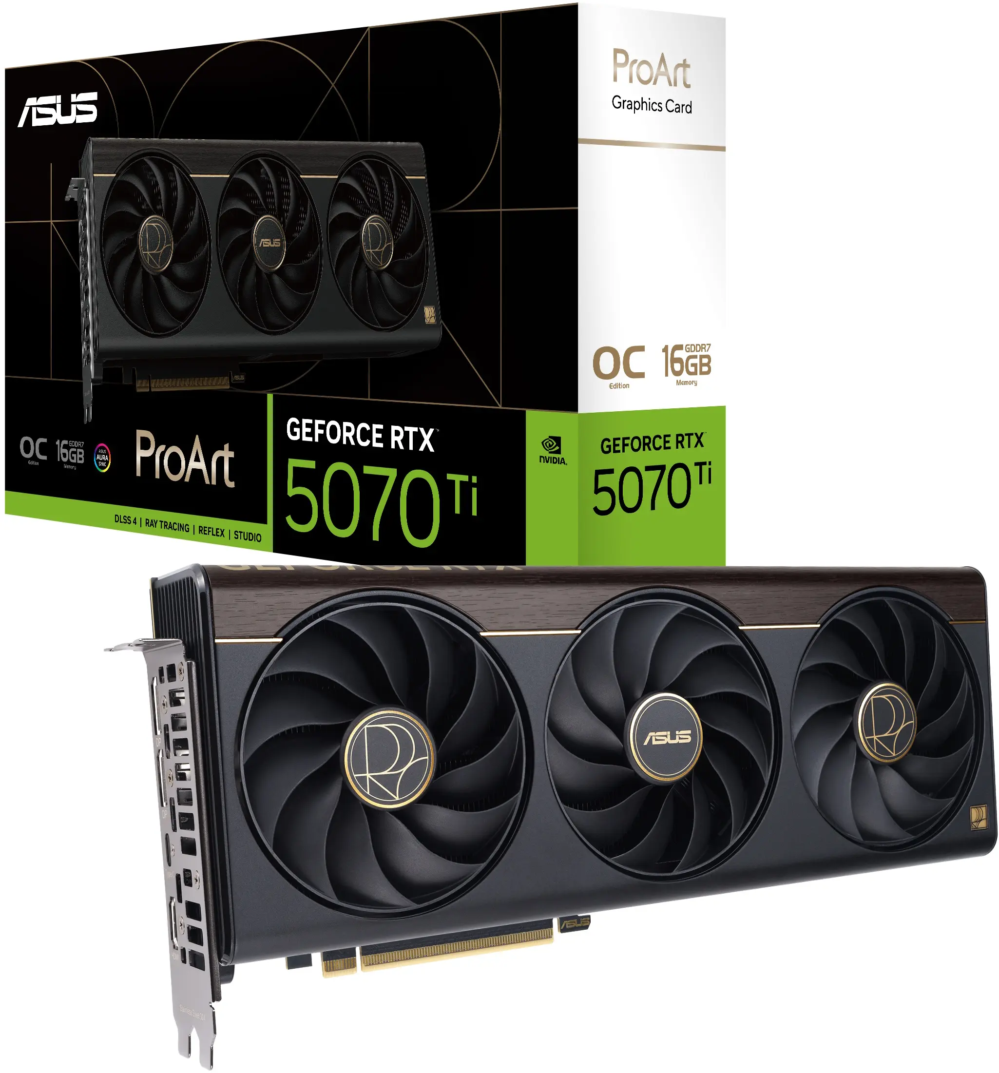Видеокарта Asus ProArt GeForce RTX 5070 Ti 16GB GDDR7 OC Edition (PROART-RTX5070TI-O16G)