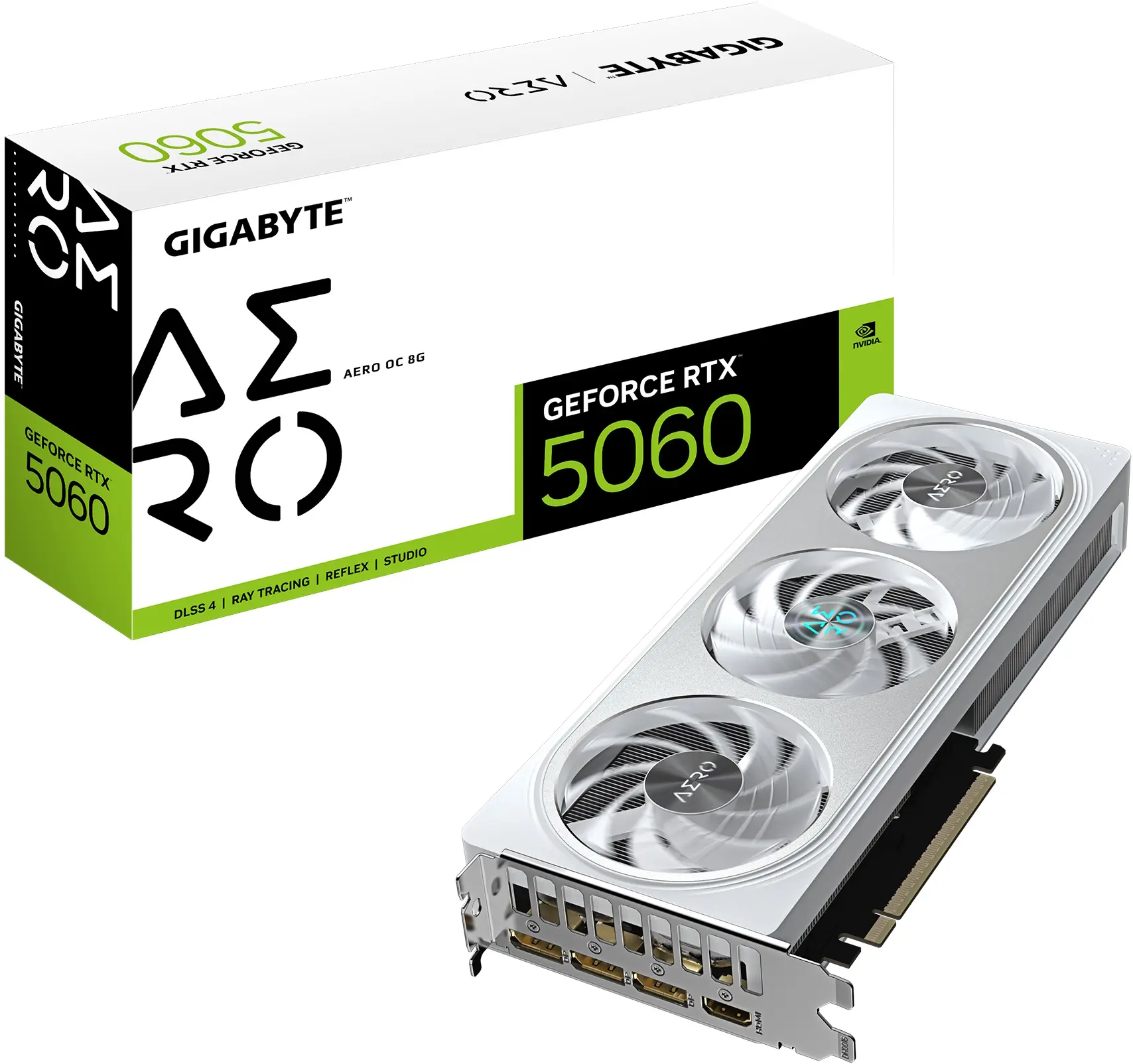 Видеокарта Gigabyte GeForce RTX 5060 Aero OC 8GB GDDR7 (GV-N5060AERO OC-8GD)