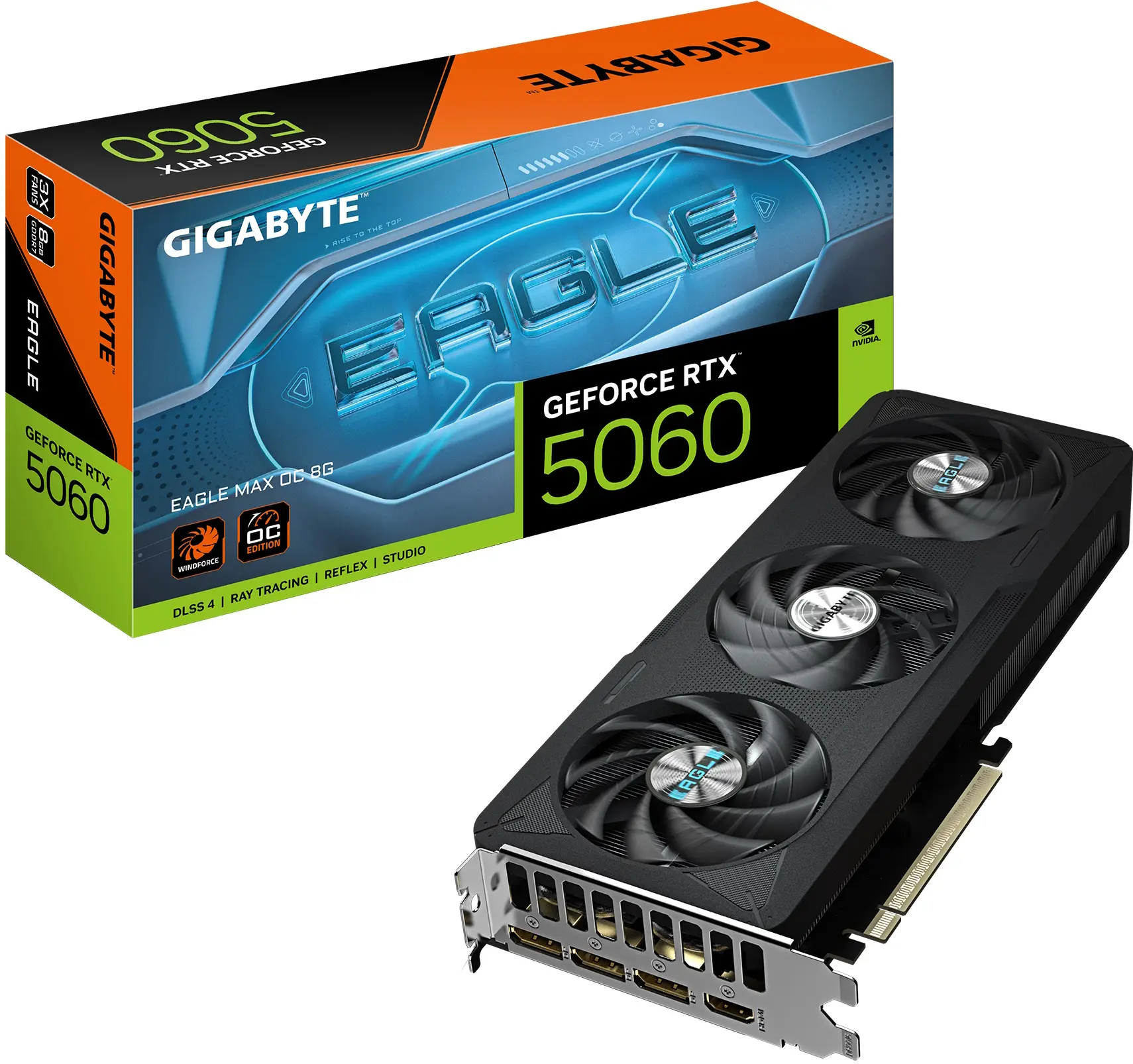 Placa video Gigabyte GeForce RTX 5060 EagleMax OC 8GB GDDR7 (GV-N5060EAGLEMAX OC-8GD)