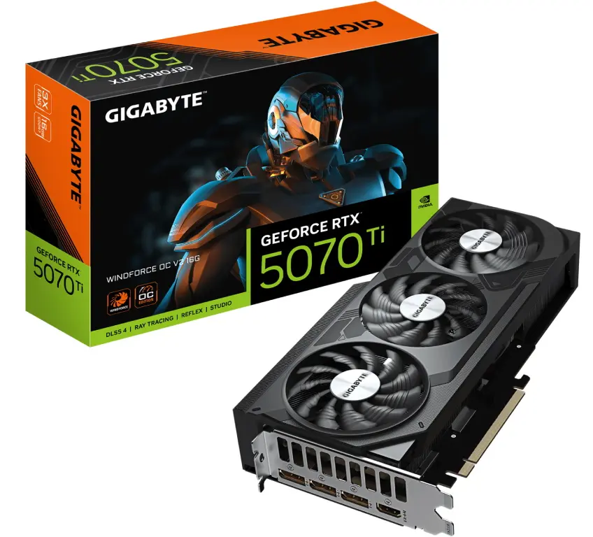 Placa video Gigabyte RTX5070Ti 16GB GDDR7 WindForce OC (GV-N507TWF3OCV2-16GD) - 6