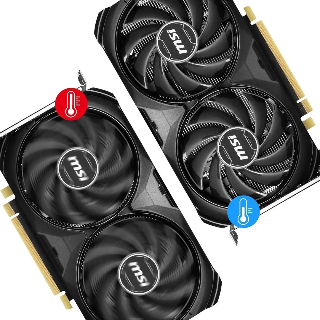 Placa video MSI GeForce RTX 4060 Ti Ventus 2X Black OC 8G GDDR6