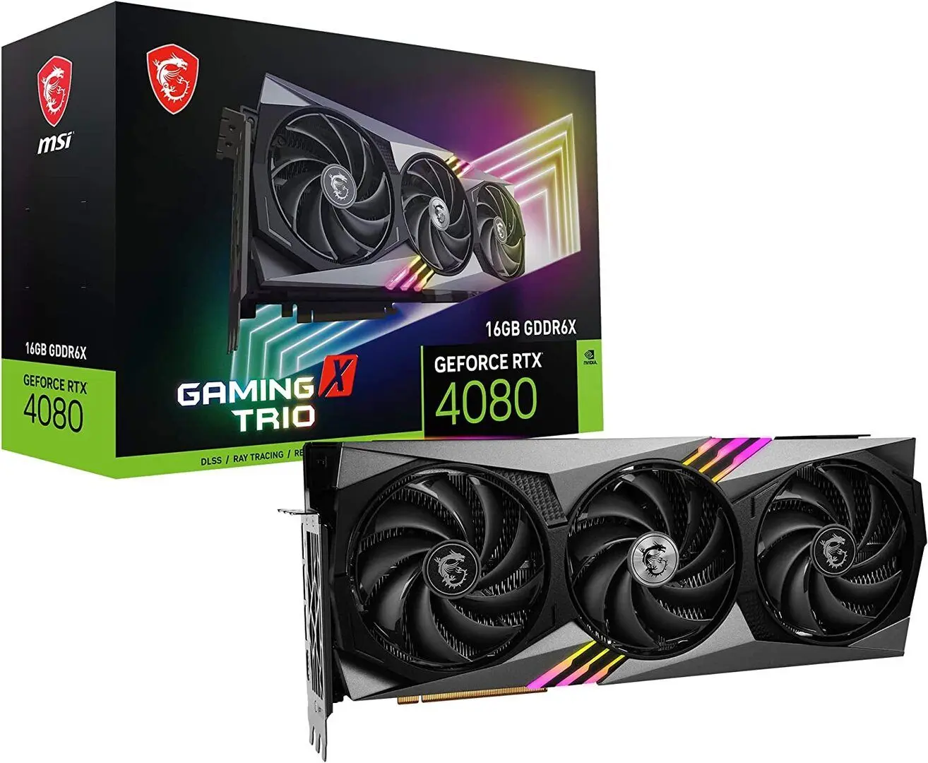 Видеокарта MSI GeForce RTX 4080 Gaming X Trio 16GB GDDR6X