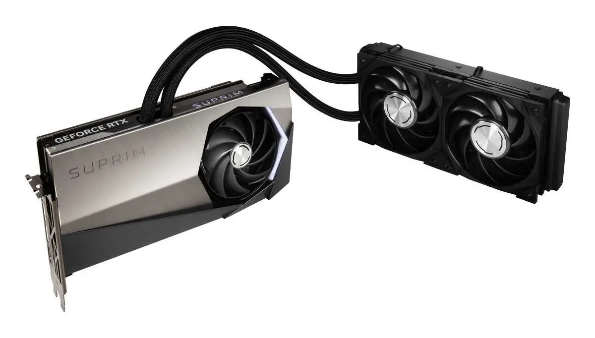 Placa video cu sistem de racire MSI GeForce RTX 4090 Suprim Liquid X 24GB GDDR6X