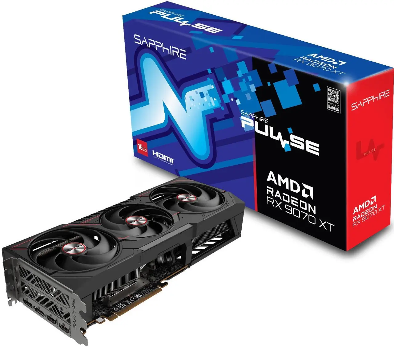 Placa video Sapphire Pulse Radeon RX 9070 16GB GDDR6 - 5