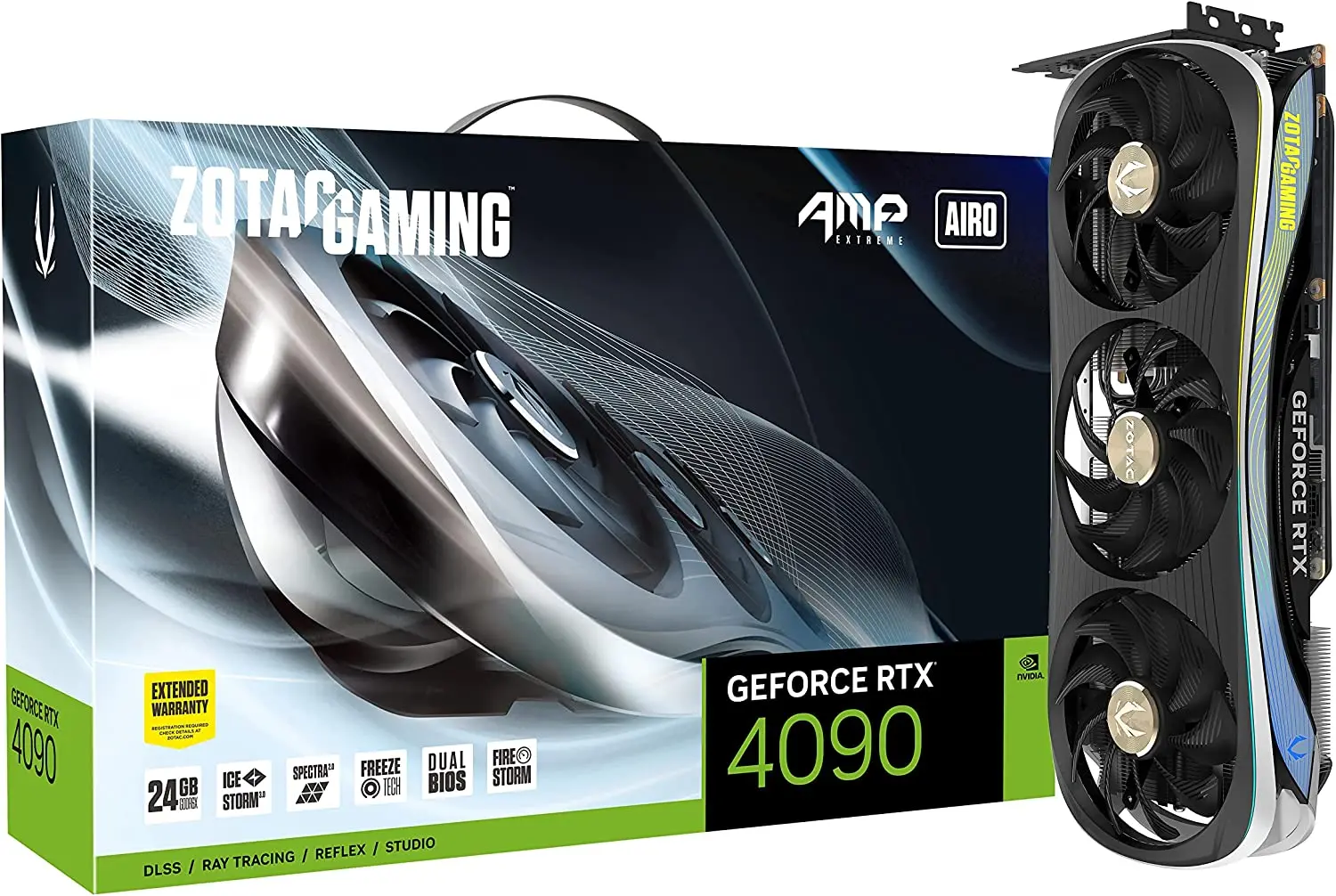 Видеокарта ZOTAC GeForce RTX 4090 AMP Extreme Airo 24GB GDDR6X (ZT-D40900B-10P)