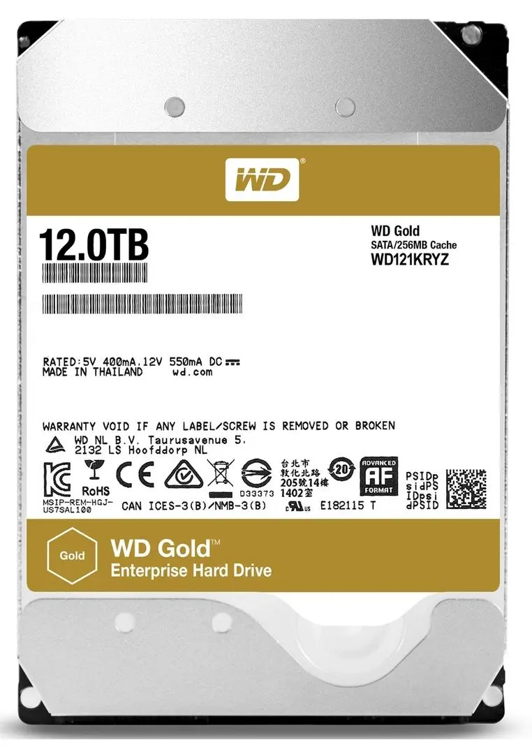 Hard disk Western Digital Gold 12Tb (WD121KRYZ)