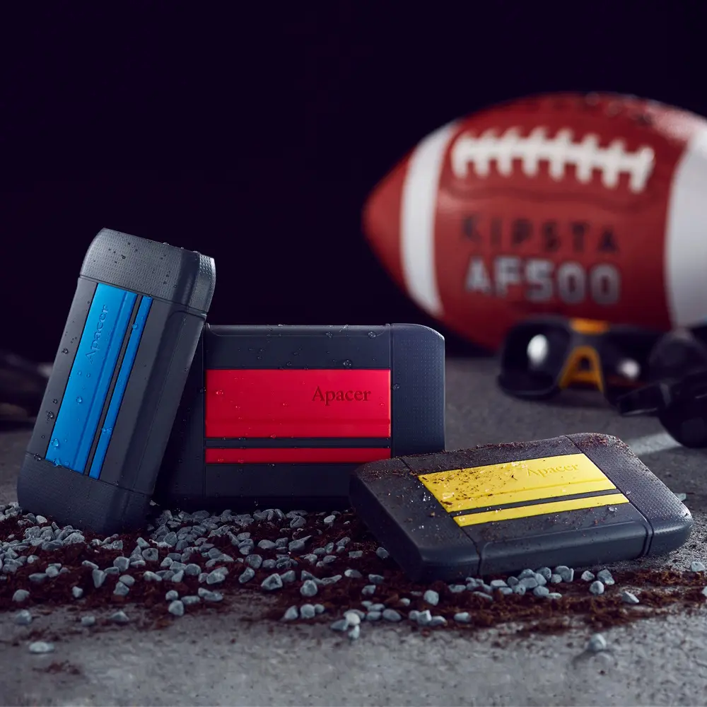 Hard disk extern Apacer AC633 1TB Black/Blue (MIL-STD-810G)