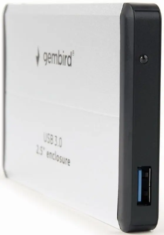 Внешний корпус для твердотельного накопителя Gembird EE2-U3S-2-S (Silver) - 2