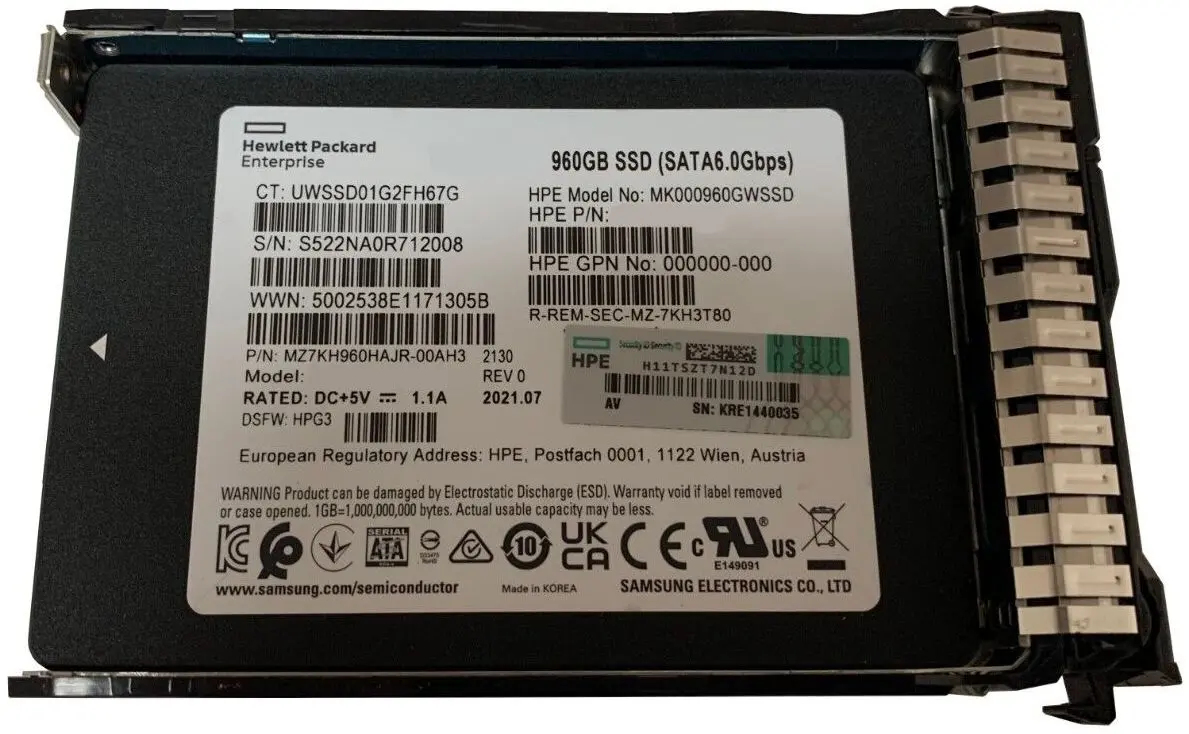 SSD HPE 960GB (P09716-B21) - 3