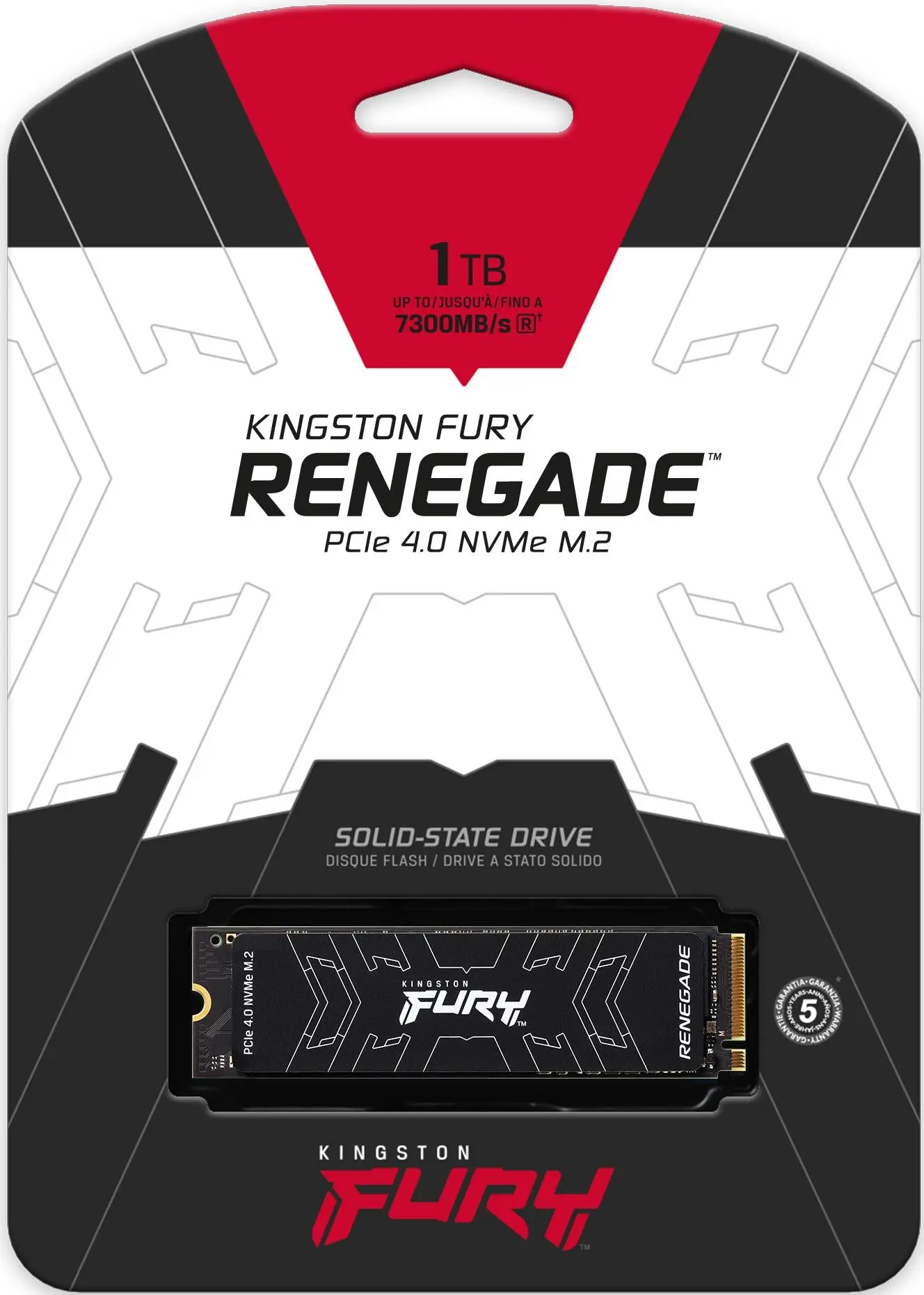 SSD Kingston Fury Renegade PCIe 4.0 NVMe M.2 1TB (SFYRS/1000G)