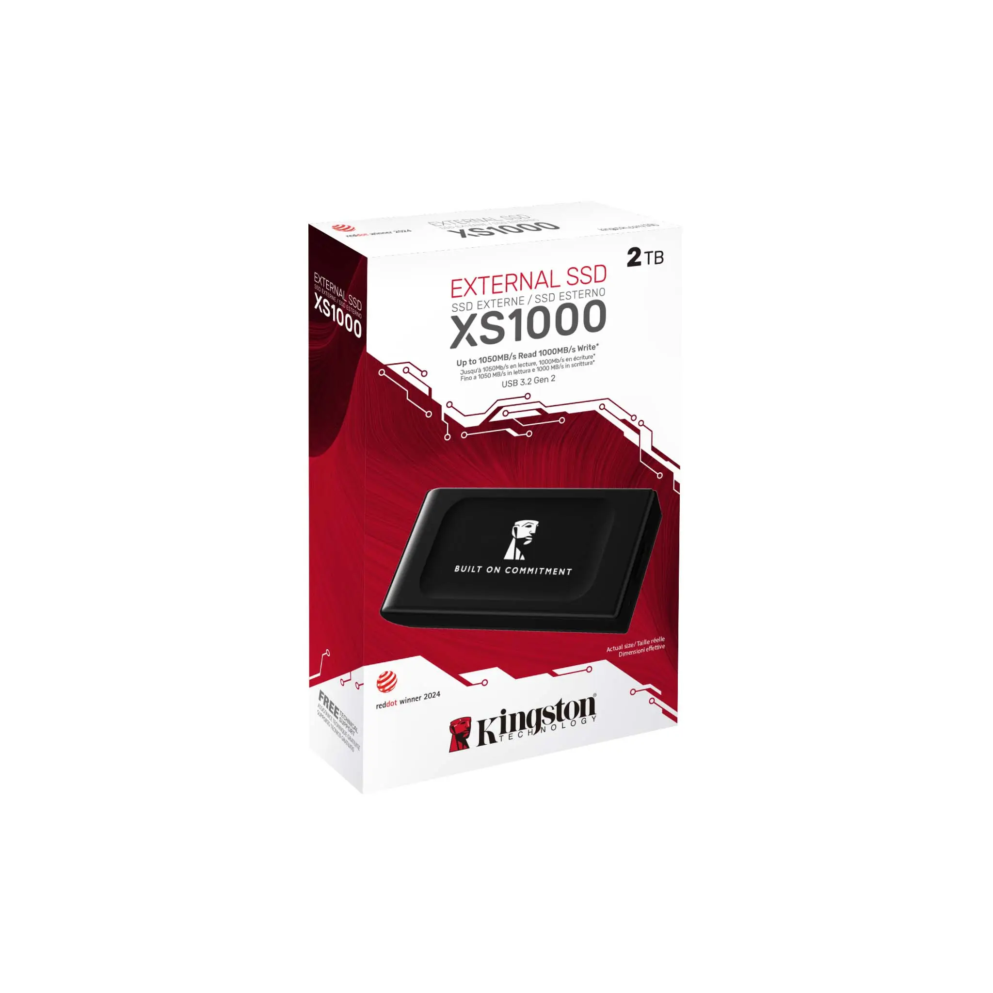 Внешний твердотельный накопитель Kingston XS1000 2TB (SXS1000/2000GA)