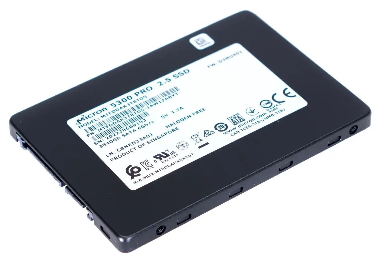 Твердотельный накопитель Micron 5300 Pro 3.84TB (MTFDDAK3T8TDS) - 3
