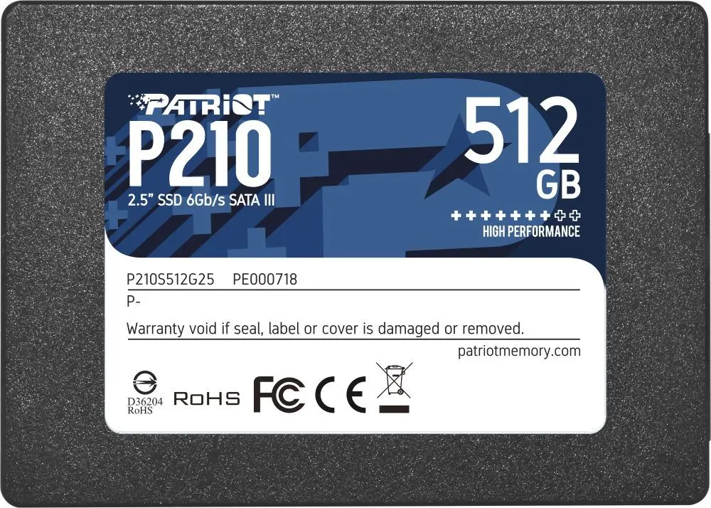 Твердотельный накопитель Patriot P210 512GB (P210S512G25)