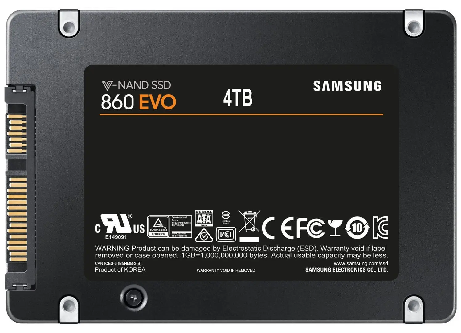 SSD Samsung 860 EVO 4Tb (MZ-76E4T0BW) - 4