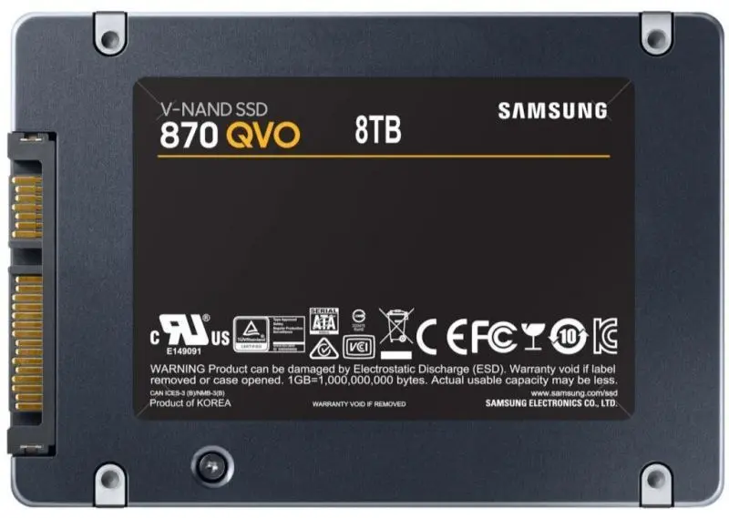 SSD Samsung 870 QVO 8TB (MZ-77Q8T0BW)