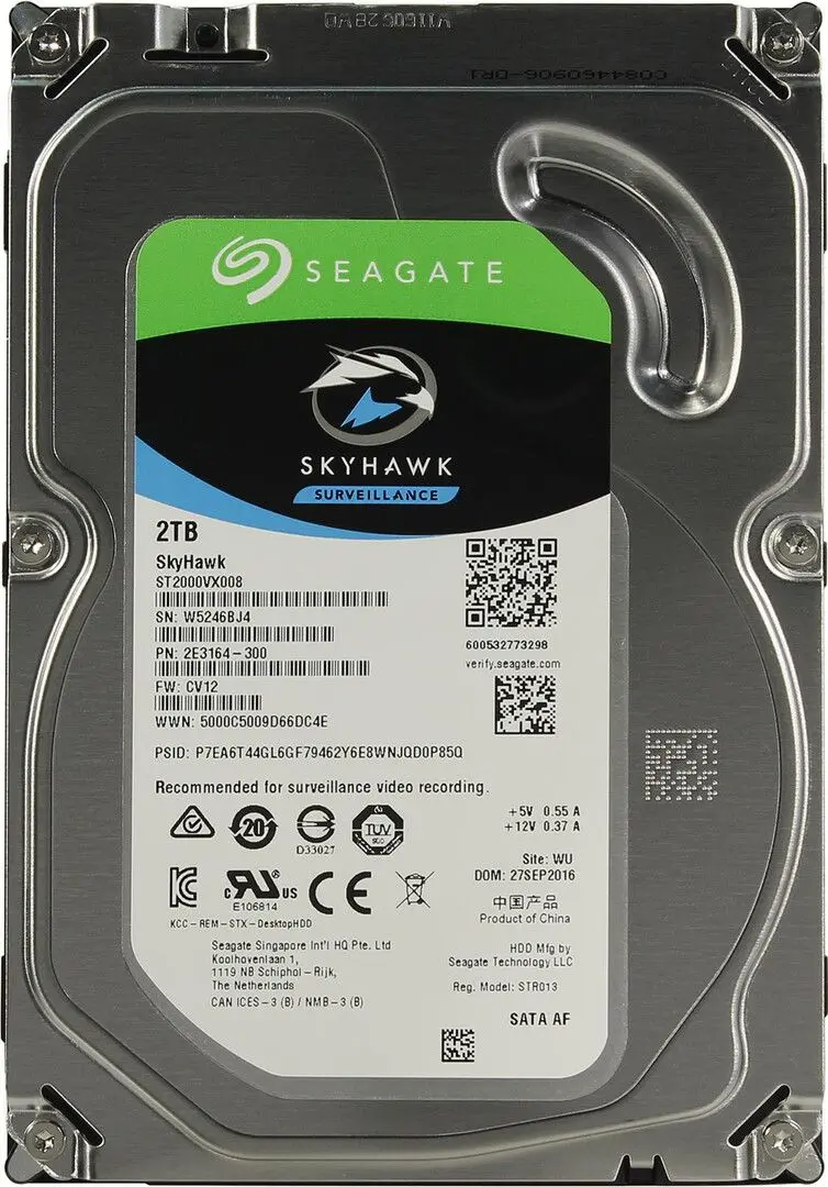Hard disk Seagate SkyHawk 2TB (ST2000VX008)
