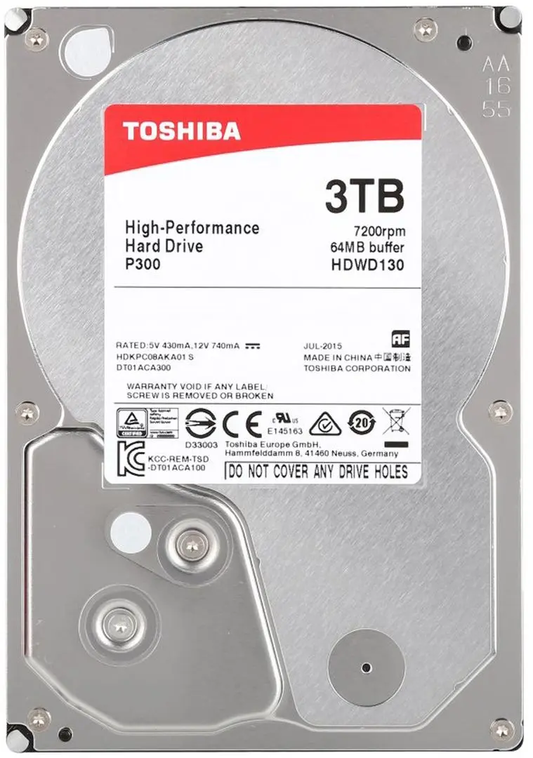Жесткий диск Toshiba P300 3TB (HDWD130UZSVA)