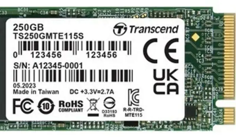 SSD Transcend 115S PCIe Gen3 x4 M.2 250GB (TS250GMTE115S)