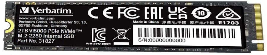 Твердотельный накопитель Verbatim Vi5000 2TB (VI5000-2TB-31827)