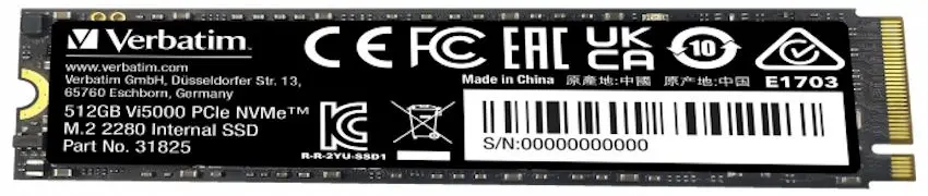 SSD Verbatim Vi5000 512GB (VI5000-512-31825) - 2