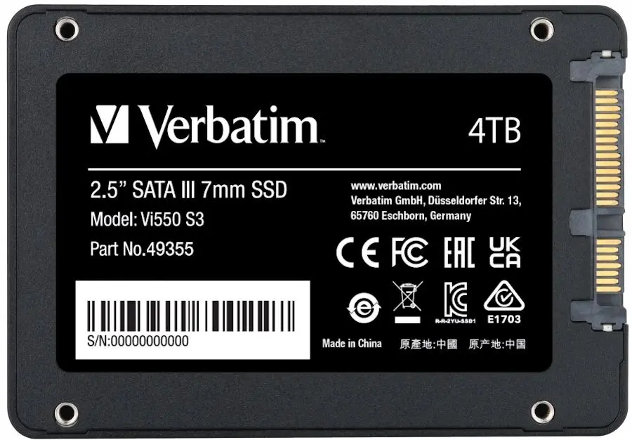 SSD Verbatim VI550 S3 4TB (VI550S3-4TB-49355)