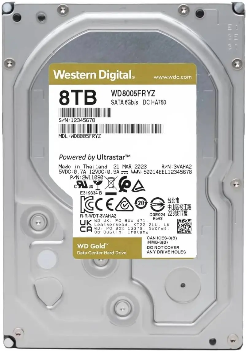 Hard disk Western Digital Gold 8TB (WD8005FRYZ)