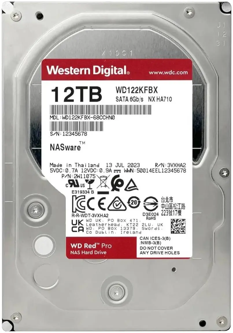 Hard disk Western Digital Red Pro NAS 12TB (WD122KFBX)