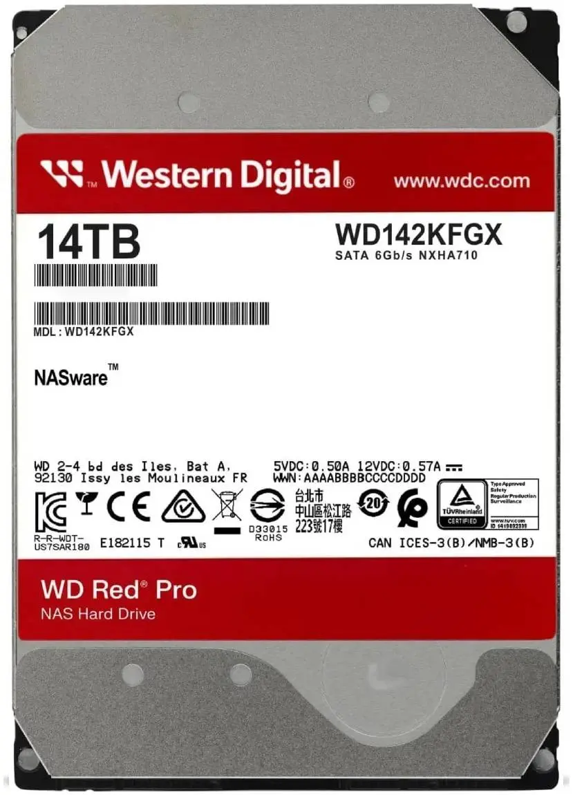 Hard disk Western Digital Red Pro NAS 14TB (WD142KFGX)